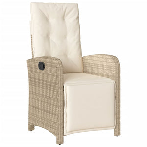 Set da Pranzo da Giardino 9 pz con Cuscini Beige in Polyrattan 3212389