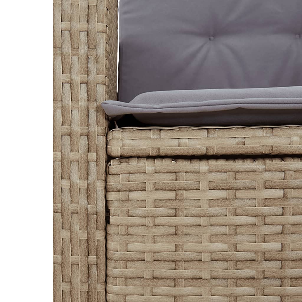 Set Pranzo da Giardino 3 pz con Cuscini Beige Misto Polyrattan 3212400