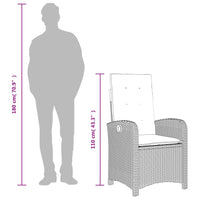 Set Pranzo da Giardino 5pz con Cuscini Grigio Chiaro Polyrattan 3212411