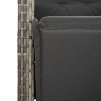 Set da Bistrò 3 pz con Cuscini Grigio in Polyrattan 3212556