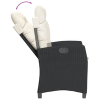 Set da Pranzo da Giardino 9 pz con Cuscini Nero in Polyrattan 3212661