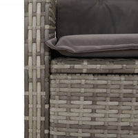 Set da Pranzo da Giardino 9 pz con Cuscini in Polyrattan Grigio 3212801