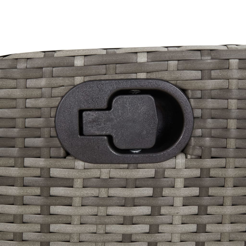 Set da Pranzo da Giardino 3 pz con Cuscini in Polyrattan Grigio 3212912