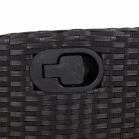 Set da Pranzo da Giardino 5 pz Nero con Cuscini in Polyrattan 3213070