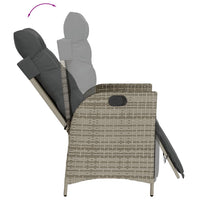Set da Pranzo da Giardino 7 pz con Cuscini in Polyrattan Grigio 3213081
