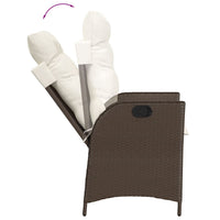 Set da Pranzo da Giardino 9pz con Cuscini Marrone in Polyrattan 3213120