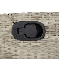 Set da Pranzo da Giardino 7 pz Cuscini Polyrattan Grigio Chiaro 3213289