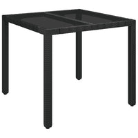 Set da Pranzo da Giardino 3 pz con Cuscini Nero in Polyrattan 3213320