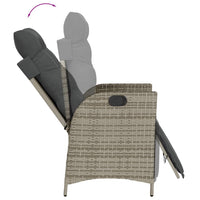 Set da Pranzo da Giardino 5 pz con Cuscini in Polyrattan Grigio 3213346