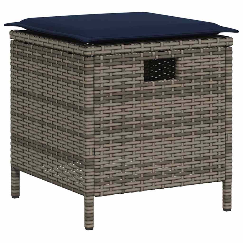 vidaXL Set Divani da Giardino 6 pz con Cuscini a Forma di L Polyrattan