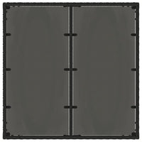 Tavolo da Giardino Piano in Vetro Nero 90x90x75 cm Polyrattan