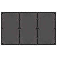 Tavolo da Giardino Piano in Vetro Nero 150x90x75 cm Polyrattan