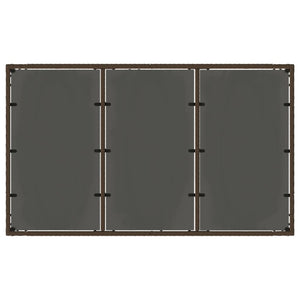 Tavolo Giardino Piano in Vetro Marrone 150x90x75 cm Polyrattan