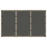 Tavolo da Giardino Piano in Vetro Grigio 150x90x75cm Polyrattan 365591