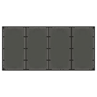 Tavolo da Giardino Piano in Vetro Nero 190x90x75 cm Polyrattan