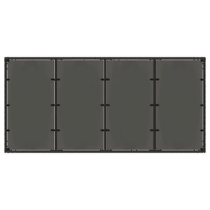 Tavolo da Giardino Piano in Vetro Nero 190x90x75 cm Polyrattan