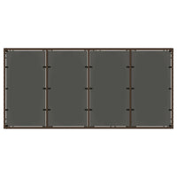 Tavolo Giardino Piano in Vetro Marrone 190x90x75 cm Polyrattan 365593