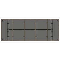 Tavolo da Giardino Piano in Vetro Grigio 240x90x75cm Polyrattan 365599