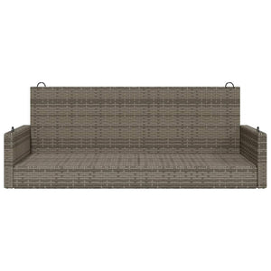 Panchina Dondolo Grigia 119x56x48 cm in Polyrattan 365627