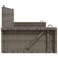 Panchina Dondolo Grigia 119x56x48 cm in Polyrattan 365627