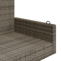 Panchina Dondolo Grigia 119x56x48 cm in Polyrattan 365627