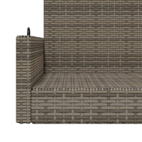 Panchina Dondolo Grigia 119x56x48 cm in Polyrattan 365627