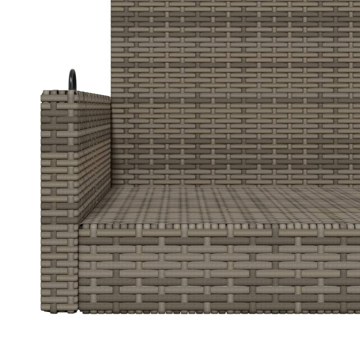 Panchina Dondolo Grigia 119x56x48 cm in Polyrattan 365627
