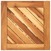 Tavolino Base in Filo Metallico Nero 38x38x38cm Massello Acacia 365636