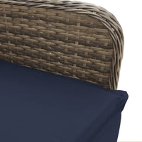 vidaXL Sedia da giardino reclinabile con cuscini grigia in polyrattan