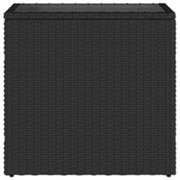 Tavolo da Giardino Piano in Vetro Nero 58x27,5x55 cm Polyrattan 365982