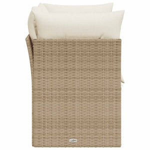 Divano da Giardino con Cuscini a 2 Posti Beige in Polyrattan 366052