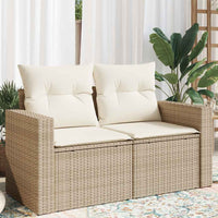 Divano da Giardino con Cuscini a 2 Posti Beige in Polyrattancod mxl 111105
