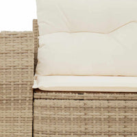 Divano da Giardino con Cuscini a 2 Posti Beige in Polyrattan 366061