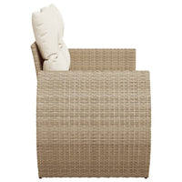Divano da Giardino con Cuscini a 2 Posti Beige in Polyrattan 366062