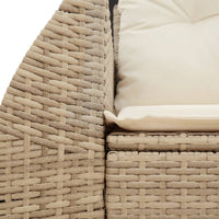 Divano da Giardino con Cuscini a 2 Posti Beige in Polyrattan 366062