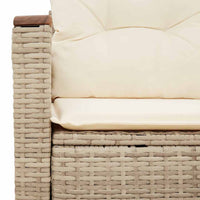 Divano da Giardino con Cuscini a 2 Posti Beige in Polyrattan 366066