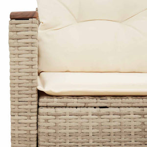 Divano da Giardino con Cuscini a 2 Posti Beige in Polyrattan 366066