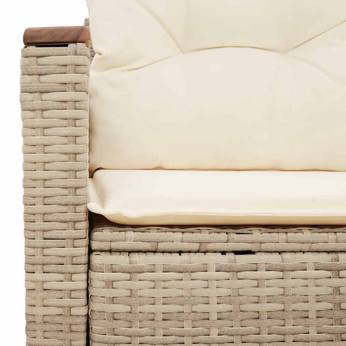Divano da Giardino con Cuscini a 2 Posti Beige in Polyrattan 366066
