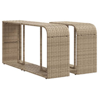 Scaffali Portaoggetti 2 pz Beige in Polyrattan 366070