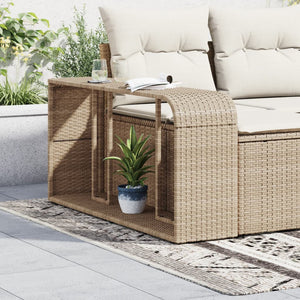 Scaffali Portaoggetti 2 pz Beige in Polyrattan 366070
