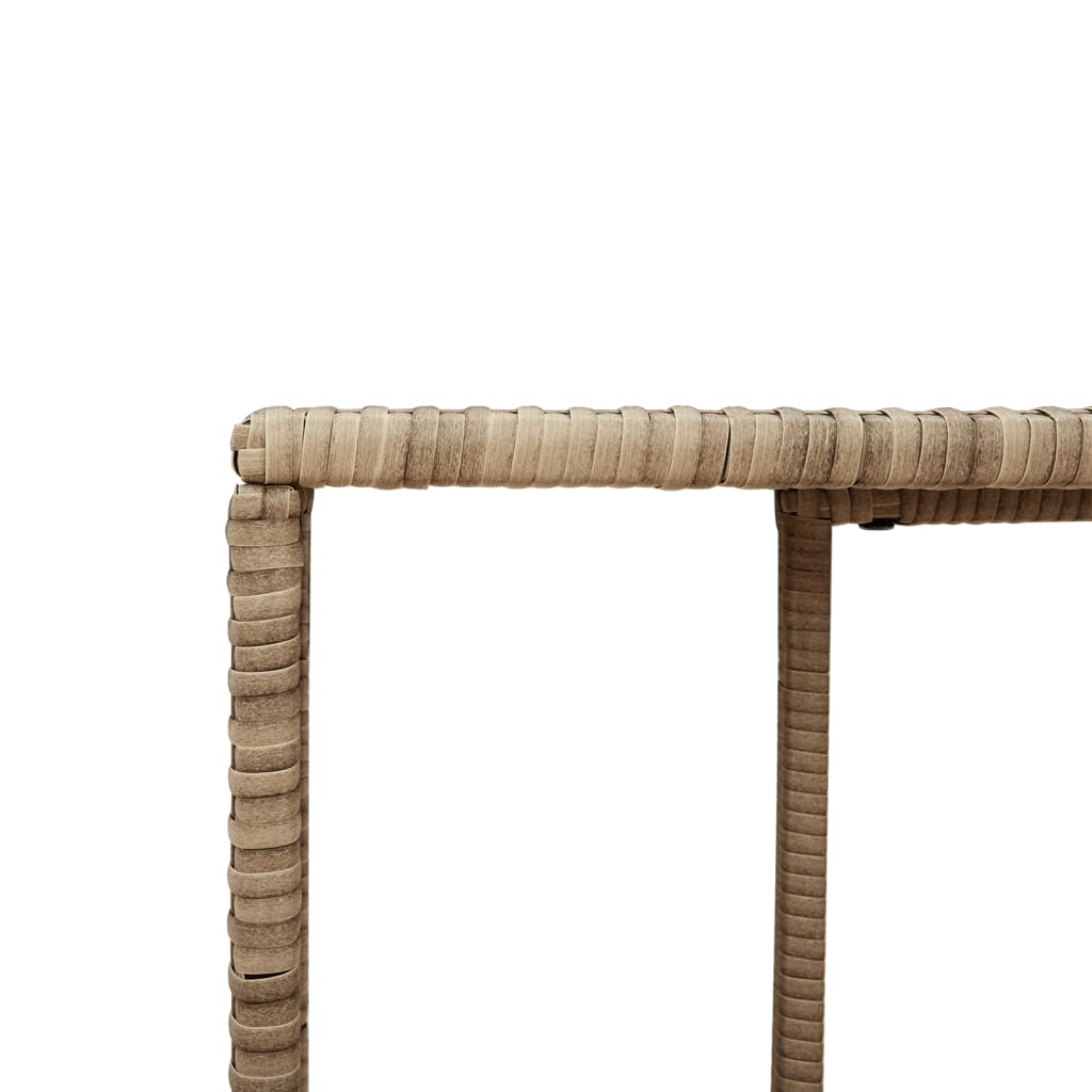 Scaffali Portaoggetti 2 pz Beige in Polyrattan 366070