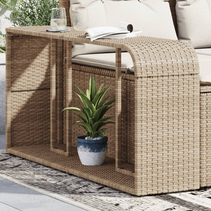 Scaffali Portaoggetti 2 pz Beige in Polyrattan 366070