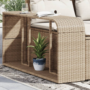 Scaffali Portaoggetti 2 pz Beige in Polyrattan 366070