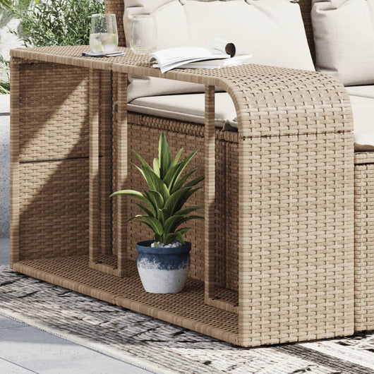 Scaffali Portaoggetti 2 pz Beige in Polyrattan 366070