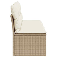 Divano da Giardino con Cuscini a 3 Posti Beige in Polyrattan 366077