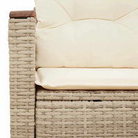 Divano da Giardino con Cuscini a 2 Posti Beige in Polyrattan 366082