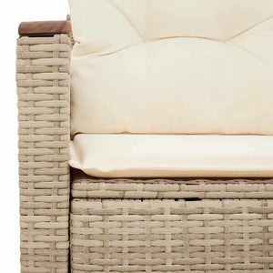 Divano da Giardino con Cuscini a 2 Posti Beige in Polyrattan 366082