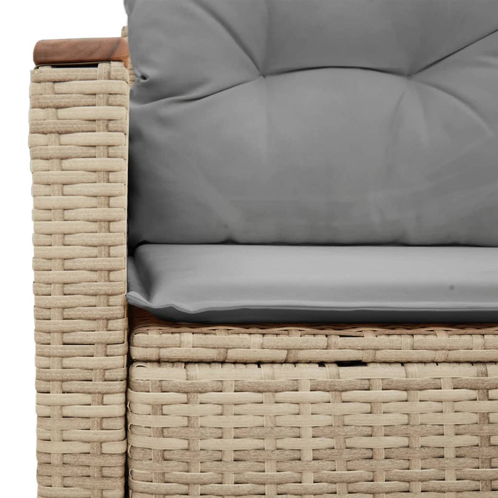 Divano da Giardino con Cuscini a 2 Posti Beige in Polyrattan 366110