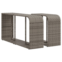 Scaffali Portaoggetti 2 pz in Polyrattan Grigio 366132