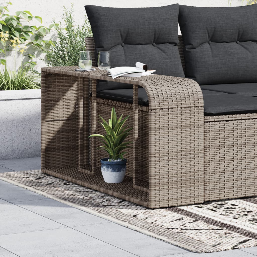 Scaffali Portaoggetti 2 pz in Polyrattan Grigio 366132